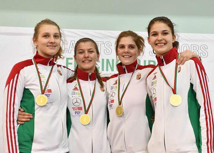 A képen balról: Muhari Eszter, Kazár Dóra, Gnám Tamara, Petri Renáta